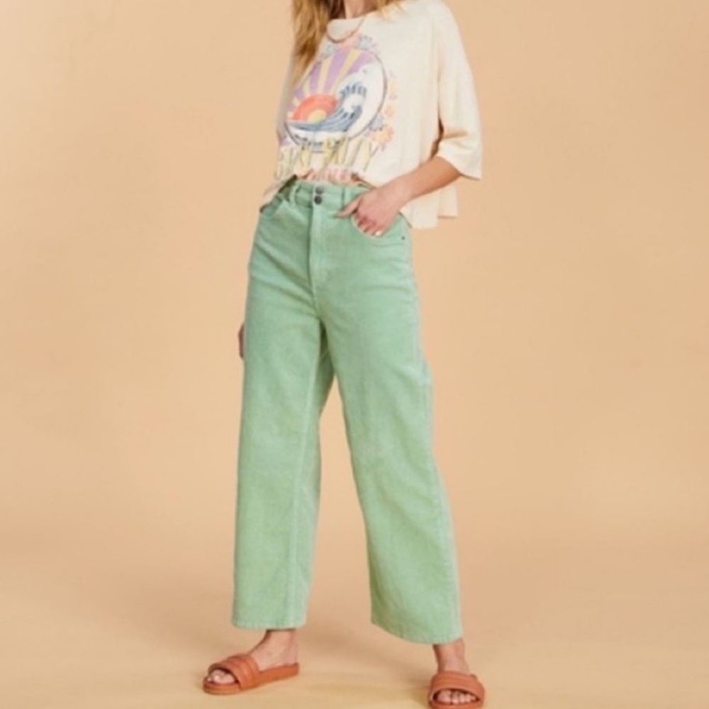 Billabong Mint Green Wide-Leg Pants